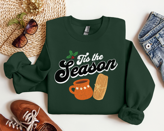 'Tis the Season for Tamales & Champurrado Christmas Sweater | Latine Christmas Crewneck