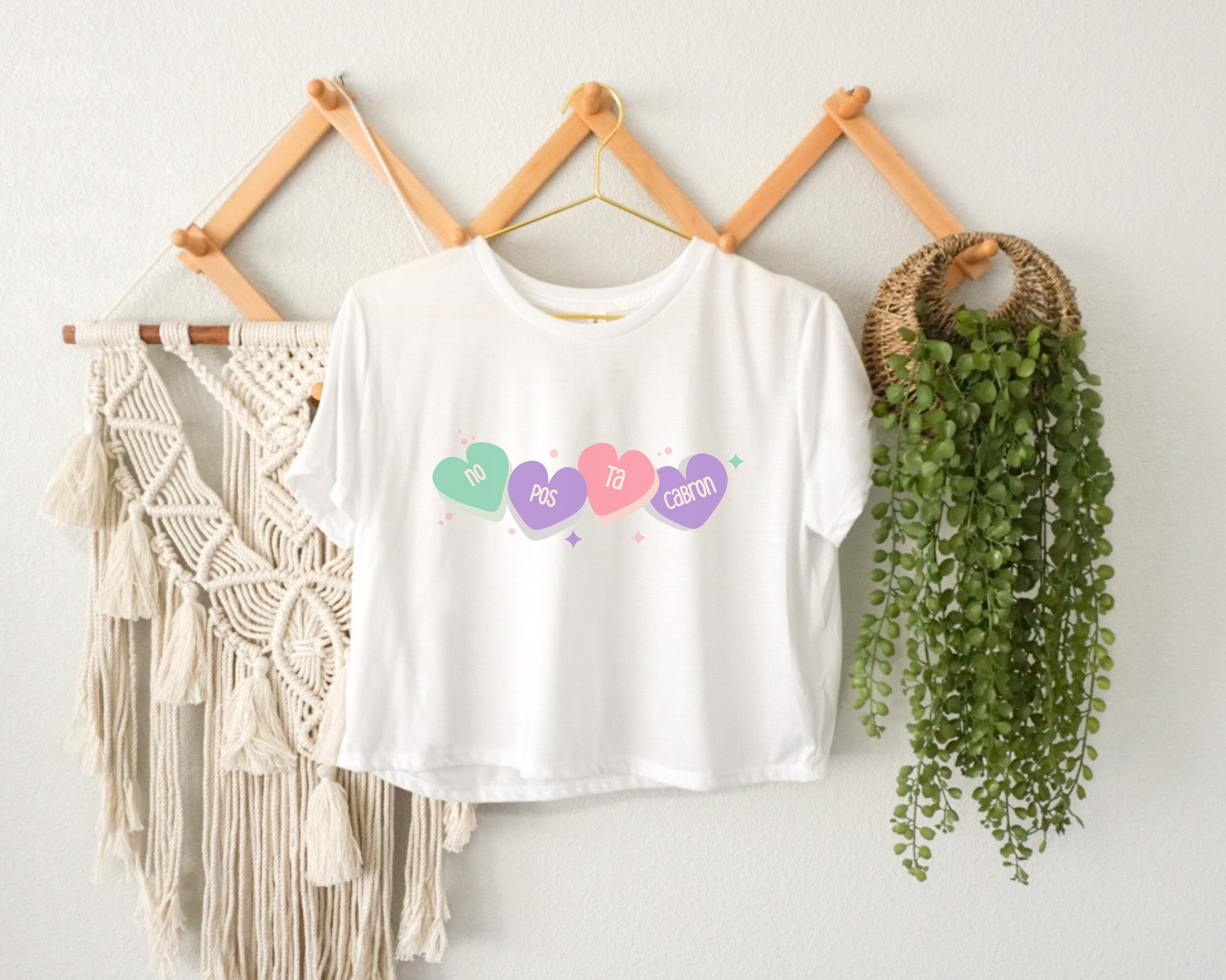 Ironic Love Dilemmas Cropped Top - No Pos Ta Cabron