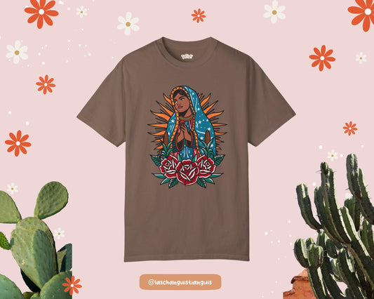 Tonantzin T-Shirt – Madre Tierra Tee, Mexican Indigenous Art Shirt, Ancestral Roots Gift, Latina Original Artwork Top