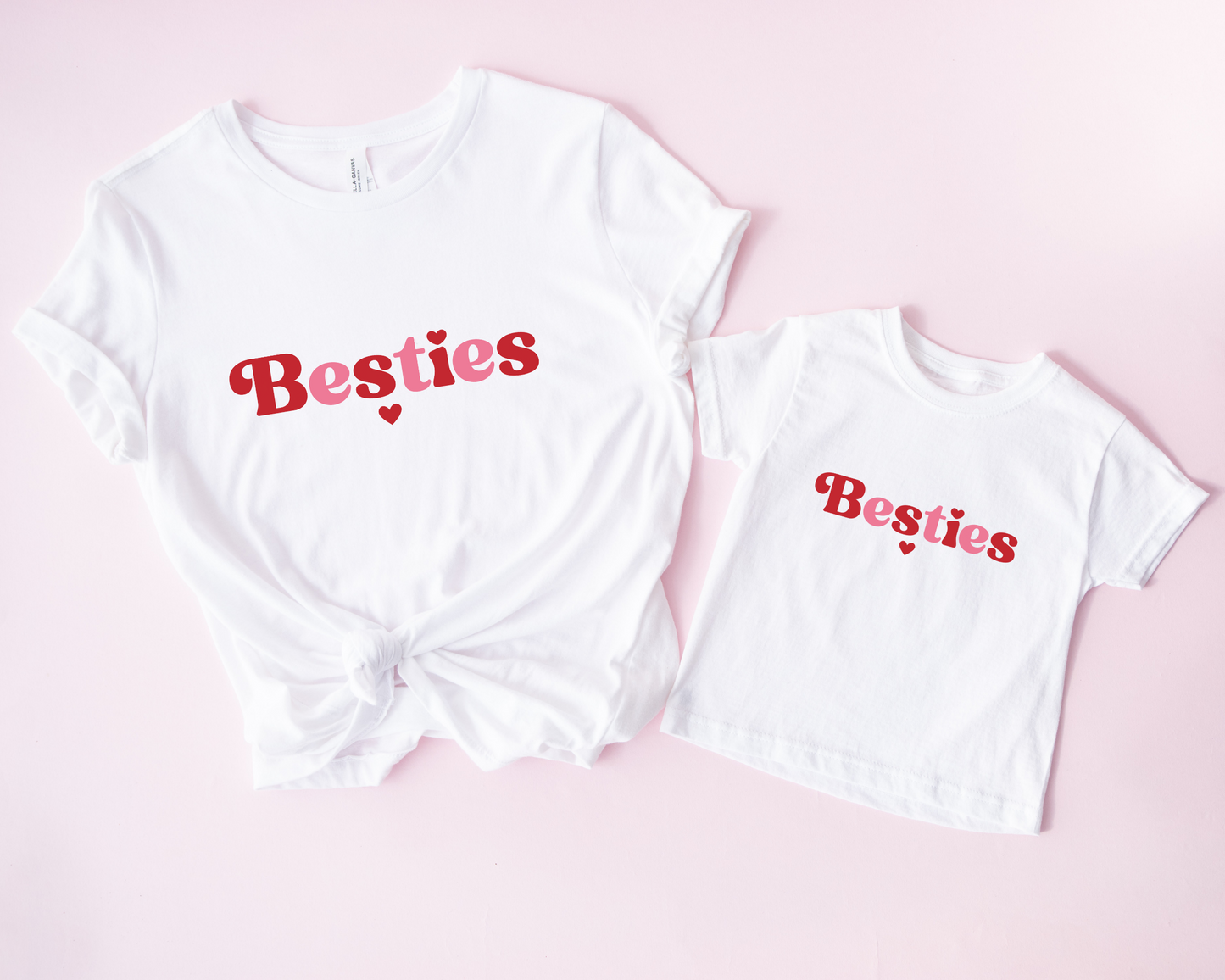 Valentine's Day Matching Besties Shirts - Available in Baby, Toddler, Kids & Adult Sizes - Perfect for any Celebration