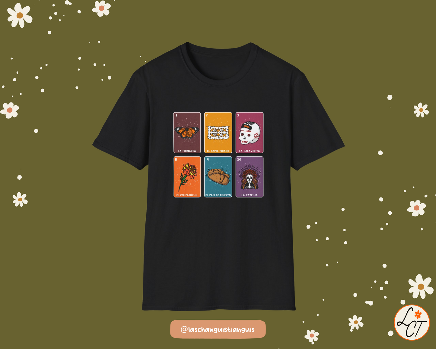 Día de los Muertos Lotería Shirt – La Catrina, Calaverita, Pan de Muerto