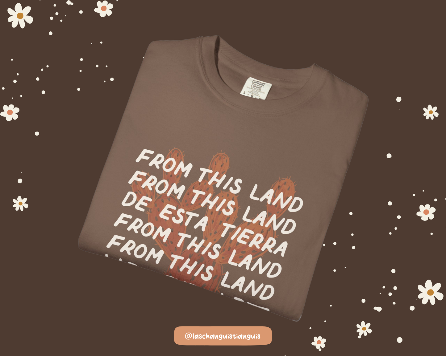 We Never Left Shirt – Chicana Latina Tee | First-Gen Shirt | Indigenous Roots T-Shirt | Brown and Proud | Latina-Owned Small Biz
