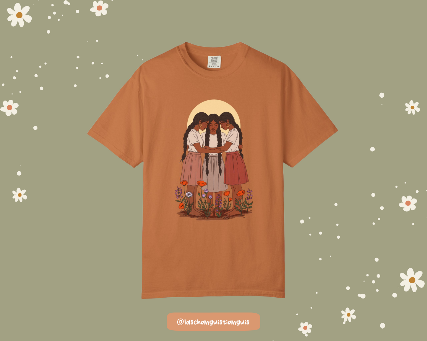 Hermanas Art Tee | Sisterhood & Roots