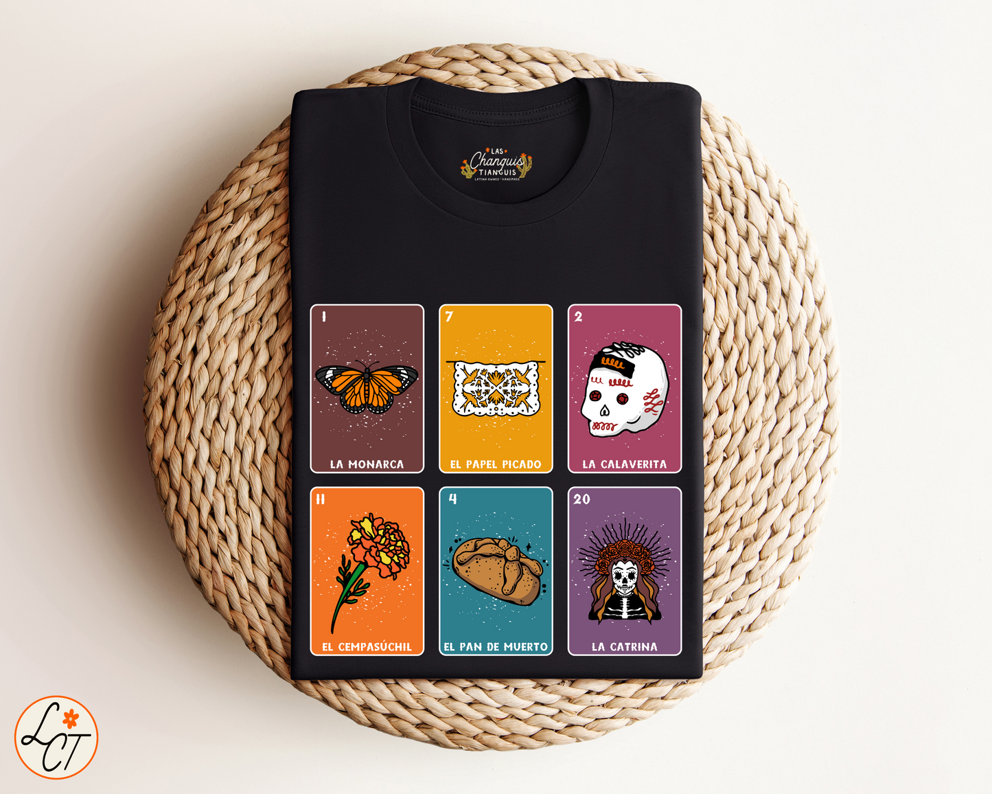 Día de los Muertos Lotería Shirt – La Catrina, Calaverita, Pan de Muerto