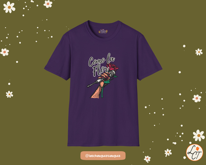 Como La Flor Selena Shirt – Purple Chicana Graphic Tee | Latina Apparel by Las Changuis Tianguis