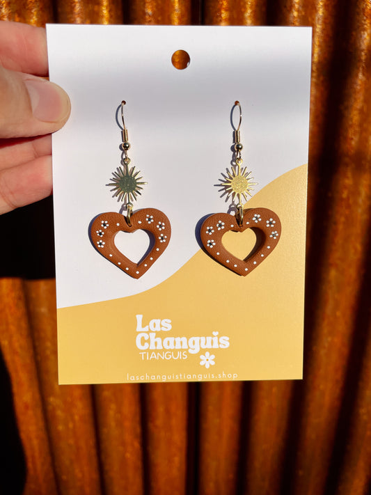 Sunlit Heart Terra Earrings