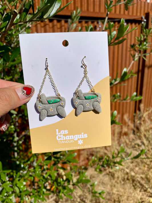 Handcrafted Molcajete Dangles Earrings